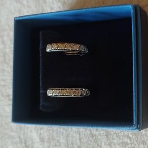 Sterling Silver Diamond Earrings